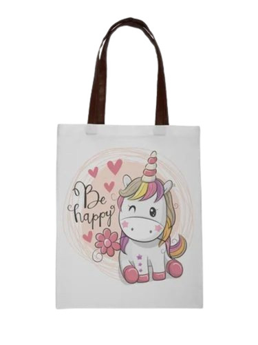 Canvas Large Tote Bag - Multicolor Customized Size | Durable Washable Printed Design Loop Handles Open Lock System