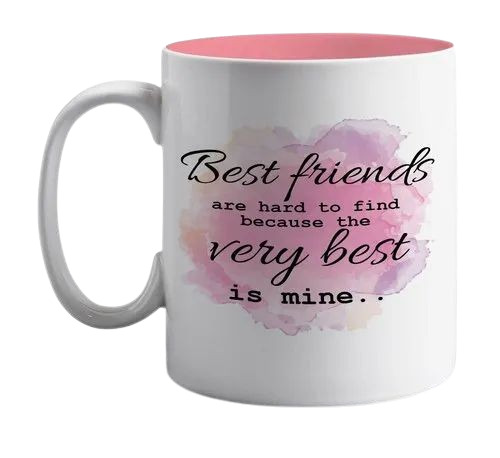Ceramic Coffee Mug - Fine Polished Ceramic 250ml Size White Color Durable Long Lasting Printed Design