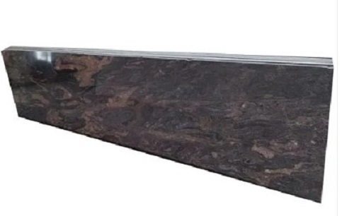 Coffee Brown Granite Slab - Various Sizes, Polished Surface Finish, Long Lasting Appearance, Easy to Wash