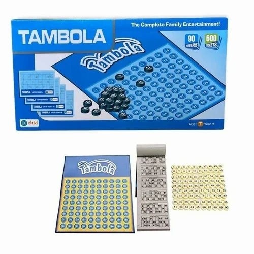 Ekta Tambola Board Game - Board Material, 34.7 cm x 24.1 cm x 4.9 cm Size, Multi-color Finish | Indoor Game for 2 to Many Players, Non-electric