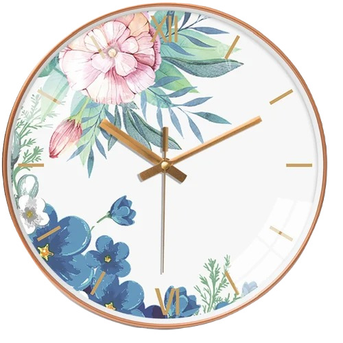 Flower Design Wall Clock