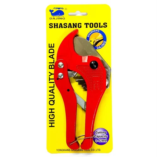 Heavy Duty PVC Pipe Cutter - Alloy Steel, Silver | Sharp Blade for Clean Cuts, Ergonomic Handle, Durable Rust-Resistant Body, Cuts Up to 42mm