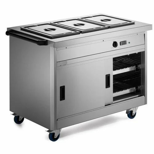 Bain Marie - Stainless Steel, Rectangular Shape with 4 Baines for Restaurant Use