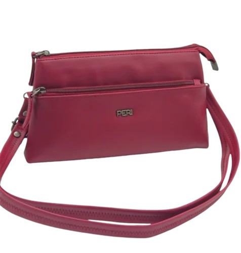 Ladies Sling Bag - PU Material, 10.5 x 6 Inch, Maroon Color | Attractive Design, Durable and Comfortable, Zipper Closure, Customized Style