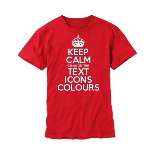 Mens Premium Cotton Red Graphic Print T-Shirt - XXS to XXXL Sizes, Short Sleeve V-Neck, Soft Touch, Odor Resistant, Affordable All-Season Slimming Fit
