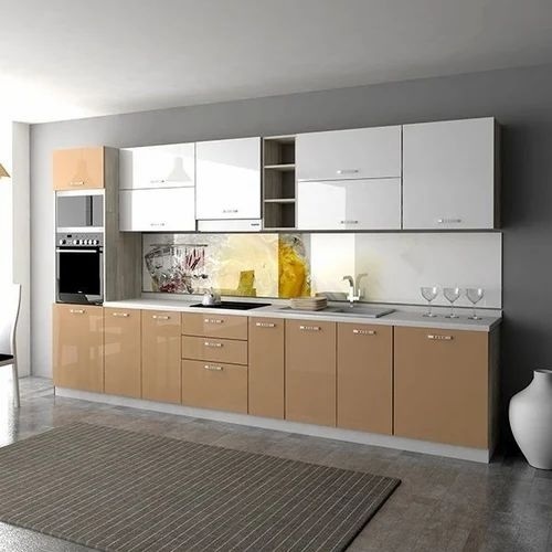 Modular Kitchen Cabinets - Solid Wood, Stainsteel Material Options , Customizable Sizes and Designs, Efficient Space Utilization, Integrated Storage Solutions