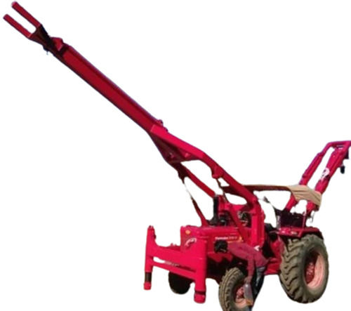 Pole Erection Machine - 18 Inch Drill Diameter, 2 Ton Capacity, 160 Inch Drilling Depth, 360 Degree Rotation Angle, Semi-Automatic Operation, Dark Pink Mild Steel Design