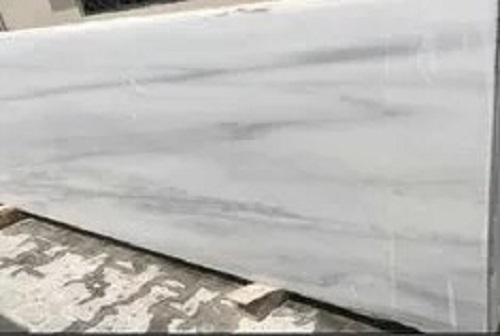 Polished Lassa White Marble Slab