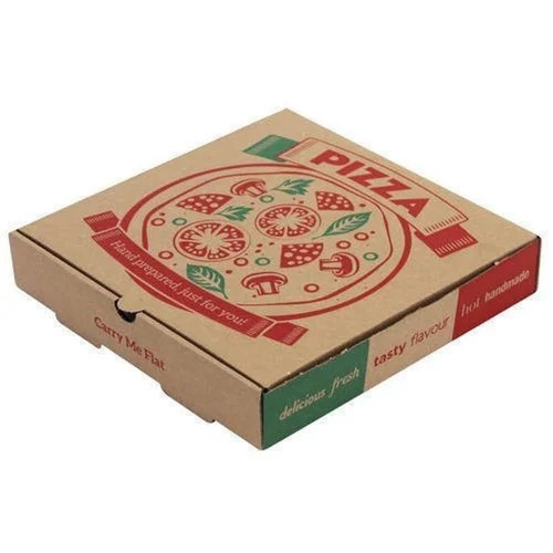 Printed Corrugated Pizza Box - Durable Kraft Paper, Eco-Friendly Design , Various Color Options