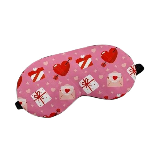 Printed Sleeping Eye Mask - Cotton Blend Customized Size | Multicolor Light Weight Washable Breathable Anti-Bacterial Reusable