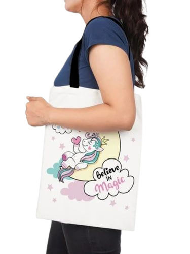 Washable Printed Canvas Tote Bag