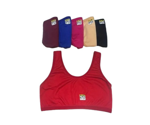 Air Bra - Cotton Sports Bra, Sizes 28 to 42, Available in Multiple Colors - Breathable, Skin-Friendly, Fade and Wrinkle Resistant, Full Coverage, Regular Fit, Sleeveless Design