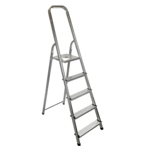 Aluminium Oil And Cement Ladder - Aluminium, Customized Size, Silver Color, 4 Wheels | Industrial Use, Domestic Ladders