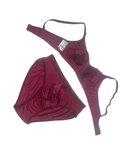 Bra & Panty Set - 3/4th Coverage Plunge Neck, Sleeveless, Mid-Rise Bikini | Skin-Friendly, Breathable, Fade & Wrinkle Resistant