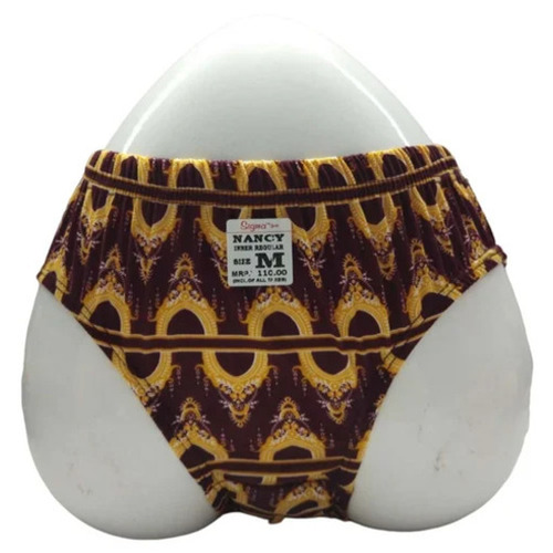 Breathable Cotton Panties - Mid-Rise Bikinis in Brown & Yellow, Sizes 28-42 | Fade, Wrinkle, & Shrink Resistance, Skin-Friendly & Breathable