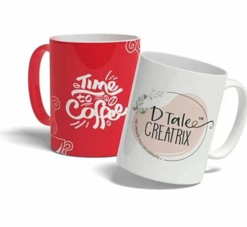 Coffee Printed Mug - Ceramic, 250 ML Capacity, Multi Color, Round Shape | Ideal for Gifting, Unique Pattern-Printed Design