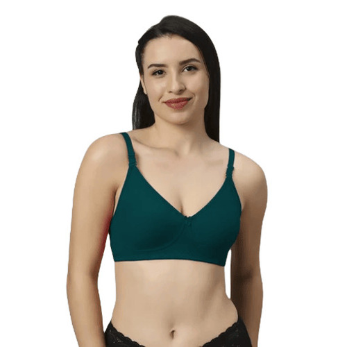 Washable Cotton Bra - 3/4th Coverage, Plunge Neck Design | Fade, Wrinkle, Shrink Resistant, Breathable, Skin-Friendly