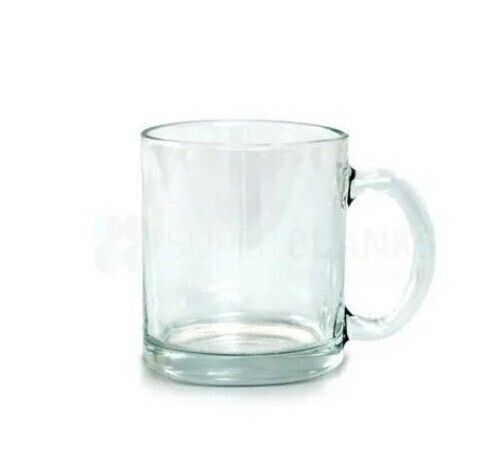 Glass Mug - 330 ml Capacity, Round Shape, Transparent Glass for Gifting