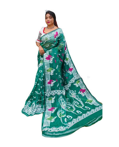 Green Dhakai Jamdani Saree