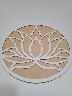 MDF Rangoli Stencils - Round 290 mm | Durable MDF Material, Easy to Clean, Reusable for Festivals, Various Patterns Available