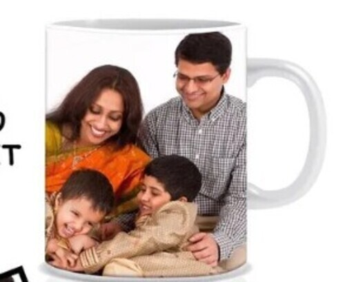 Photo Mug - Pattern-printed Ceramic Mug | Round Shape, White Color, Ideal Gift Solution