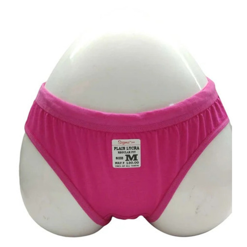 Cotton Bikini Panties - Mid-Rise, Pink, Sizes 28-42 | Breathable, Skin-Friendly, Fade & Wrinkle Resistant, Outer Elastic Waistband