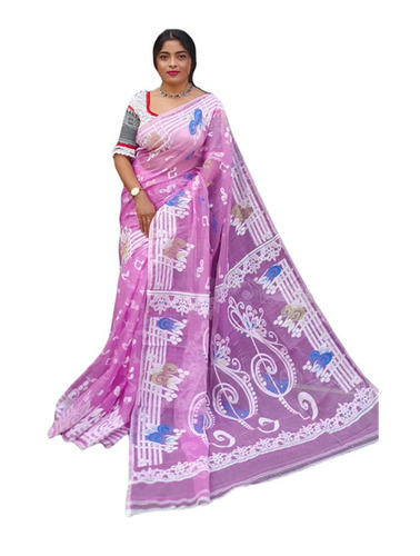 Pink Dhakai Jamdani Saree