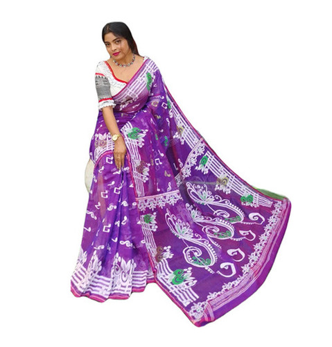 Purple Dhakai Jamdani Saree