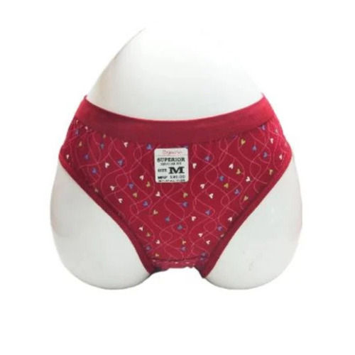 Red Cotton Bikini Panties - Mid-Rise, Available Sizes 28-42, Breathable and Skin-Friendly, Fade, Wrinkle, and Shrink Resistance