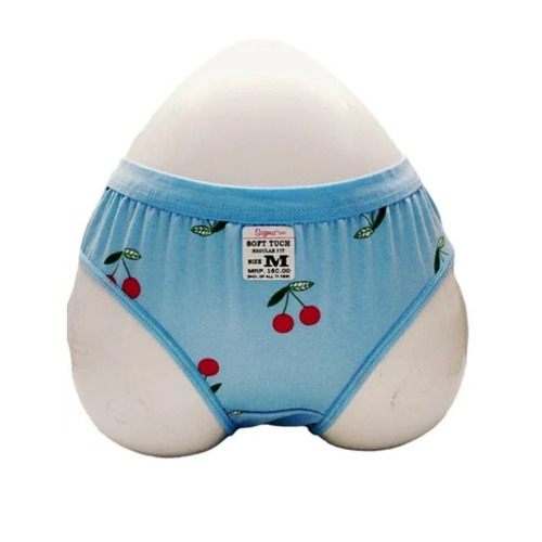 Sky Blue Cotton Bikini Panties - Size 28-42 | Mid-Rise, Breathable, Skin-Friendly, Fade & Wrinkle Resistant, Regular Fit