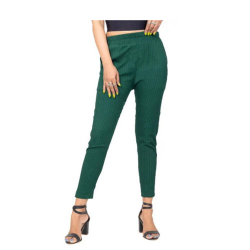 Striped Lycra Pant - Color: Green