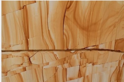 Teak Wood Marble - Polished Slabs Anti Skid Design Long Lasting Finish Easy to Wash Low Maintenance