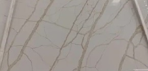 White Marble Slab - Polished Finish, Available in Various Sizes | Long Lasting, Easy to Wash, Low Maintenance