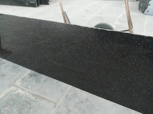 Black Galaxy Granite Slab - 16 mm Thickness, Polished Finish | Durable, Scratch Resistant, Ideal for Flooring