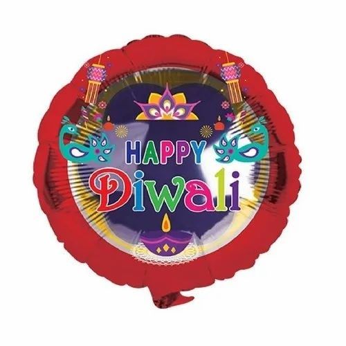 18 Inch Happy Diwali Round Balloon