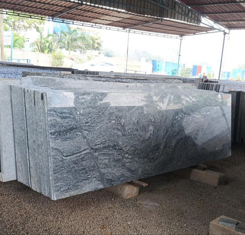 Kuppam Grey Granite Slab - 18 mm Thickness, Polished Surface Finish, Scratch Resistant, Ideal for Flooring