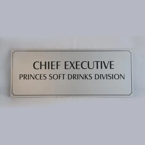 Aluminium Name Plates - Rectangle Shape, Silver Finish | Weather Proof, Fine Finish, Long Lasting Shine, Wall Mounted Design, Excellent Strength, Alluring Look