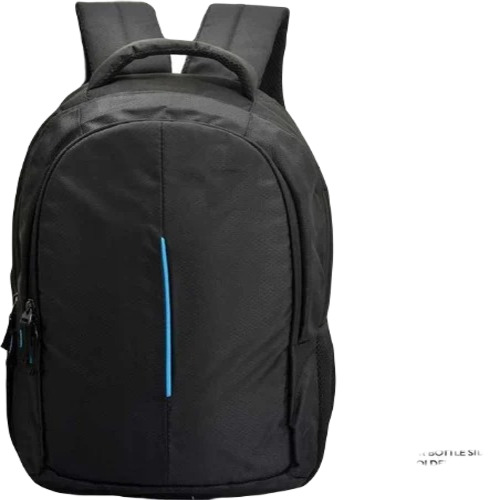 Black Laptop Backpack - Polyester Material, Multisize Design | Moisture Proof, Zipper Top Closure