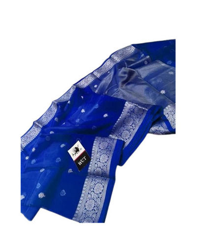 Blue Kora Silk Saree