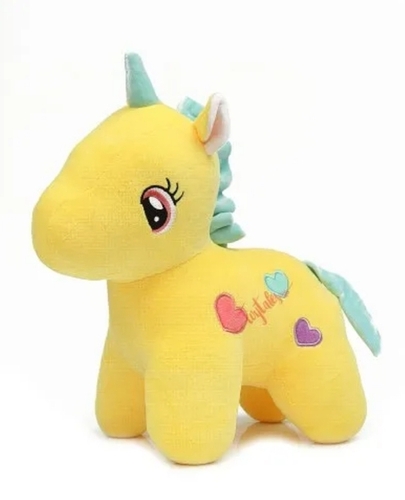 Fairy Unicorn Toy - Plush Material, 25 cm Size, Yellow Color | Soft and Cuddly Texture, Huggable Design, Timeless Companion, Child-Friendly Safety