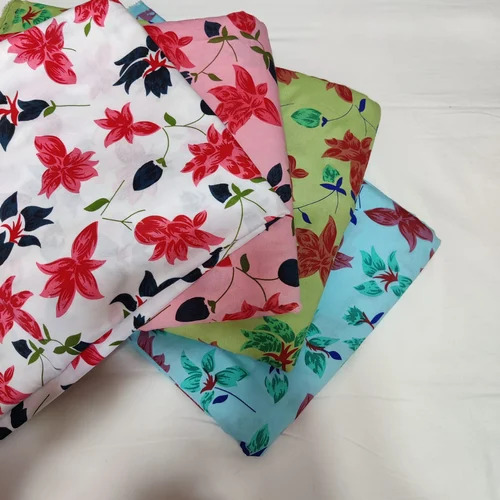 Fancy Rayon Printed Fabric - Multi-Color, Anti-Wrinkle, Shrink-Resistant | Fancy Printed Design for the Textile Industry