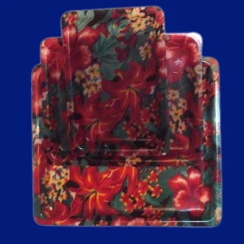 Floral Printed Tray Set