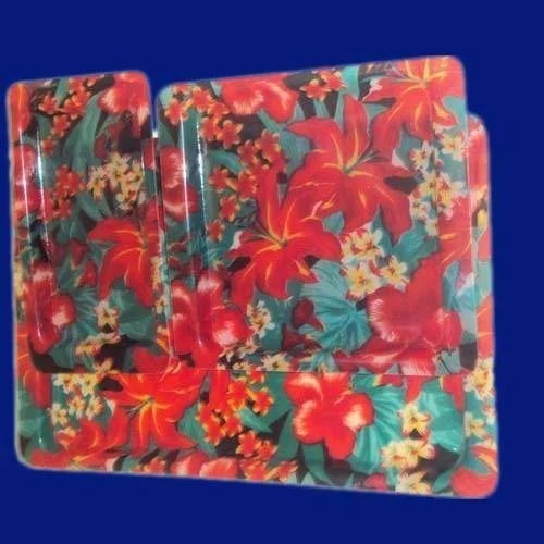 Floral Printed Tray Sets - Standard Size | Durable, Lightweight, Stain Proof, Crack Proof, Polished Finish