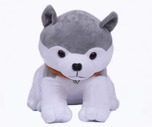 Husky Dog Plush Toy - 45 cm | Soft Cuddly Texture, Friendly Face, Child-Safe Design, Timeless Companion, Colorful Variations