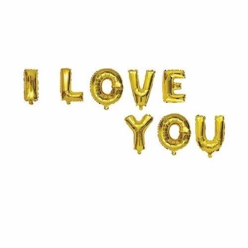 I Love You Foil Balloon Set