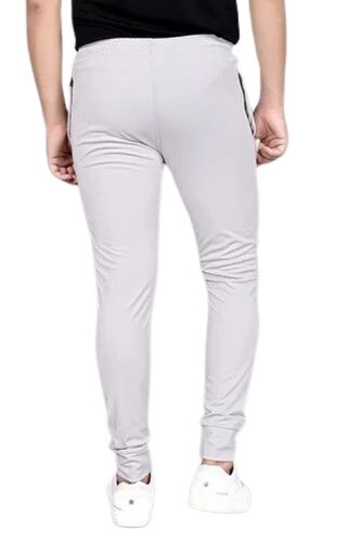 Mens Sports Track Pant - Premium Lycra, Grey Color - Elastic Waistband, Drawstring Closure, Moisture-Wicking, Quick-Drying, Lightweight Feel, Durable Stitching