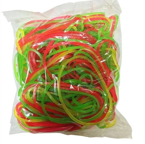 Nylon Fluorescent Rubber Bands - Multicolor, Durable Flexible Stretch Design | Strong Grip, Weather-Resistant, Non-Toxic, Easy to Handle, Long-Lasting Elasticity