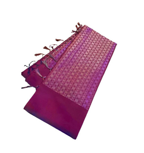 Pink Silk Banarasi Saree - 5.50 Meter Length 0.80 Meter Blouse | Fade Resistant Wrinkle-Free Lightweight Quick Dry Skin-Friendly