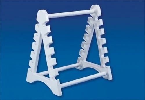 Pipett Stand Horizontal - Acrylic Material, 0.01 Ml Size, White Color | Ideal For Chemical Laboratory Use