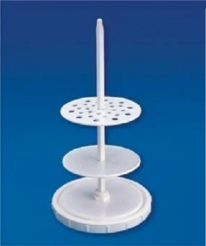 Vertical Pipette Stand - Polypropylene, 1 Ml Capacity, White Color | Laboratory Use By Bestco